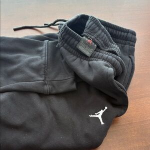 Jordan Kids Black Sweatpants with White Jumpman Logo